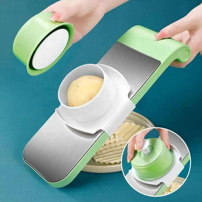 🔥 KAUFE 2, ERHALTE 1 GRATIS! 🥕 Multifunktionaler Gemüseschneider – 6-in-1, Sicherheitsmesser & Rutschfeste Basis für Schnelles Schneiden 🍓✨📦