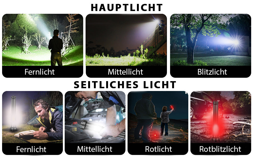 🔦50 % Rabatt! 🎉 Wiederaufladbare Taschenlampe mit 90.000 Lumen – Extrem hell, wasserdicht und mit langer Akkulaufzeit 📦