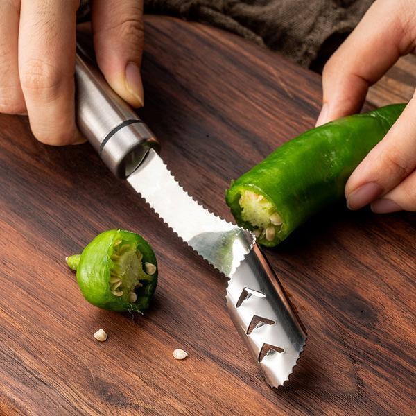 Entkernt Paprika im Handumdrehen! Paprikaentkerner aus Edelstahl