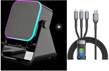 🔥Begrenzten 50%-Rabatts!🔥 5-in-1 Kabelloser Bluetooth-Lautsprecher mit Induktionsfunktion und verstellbarer Handyhalterung