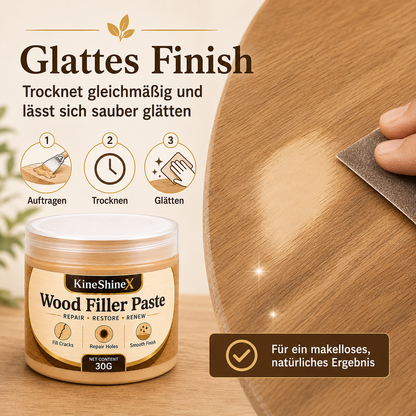 Holzspachtelmasse zum Ausbessern von Rissen und Löchern an Möbeln – Reparaturset