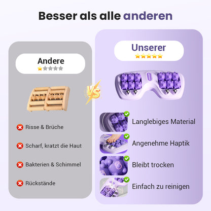 💜Der bequemste Blutkreislauf-Förderer💜Tragbarer Fußmassageroller mit Doppelrollen
