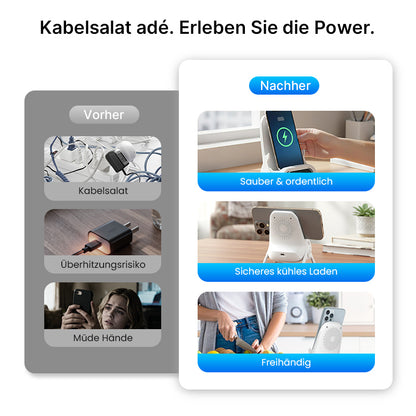 🔥Heißer Verkauf 50 % Rabatt🎁 Multifunktionale kabellose Halterung mit Schnellladegerät für Smartphones