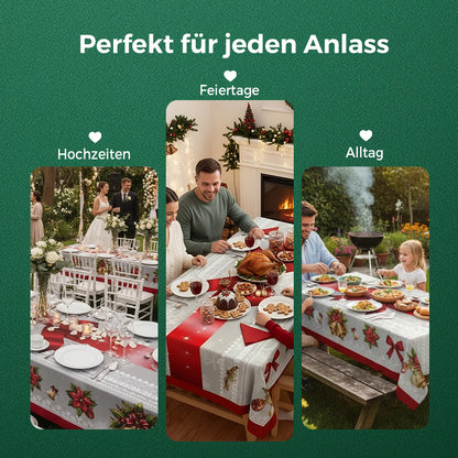🔥Solange der Vorrat reicht 46 % Rabatt!🎉Stilvolle Tischdecke mit Weihnachtsmotiv