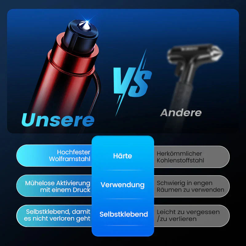 ⌛ Nur noch 3 Tage – 50 % auf alles! ⏰Notfall-Autofenster-Brecher mit Sicherheitsgurt-Schneider