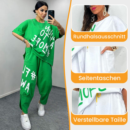 🔥Aujourd'hui 50% de réduction🔥Zweiteiliges Freizeit-T-Shirt-Set