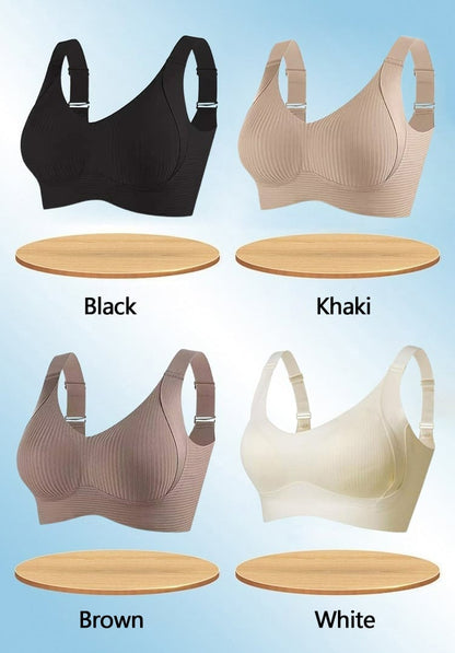 🔥50% Rabatt für begrenzte Zeit💕Gerippter Push-up-BH für Frauen, verstellbar, kabellos