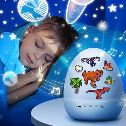 🦕🥚 Dino-Ei-Nachtlicht-Projektor mit Musik – 16 Farben, Timer, 360° drehbar – magisches Kinderzimmer! ✨