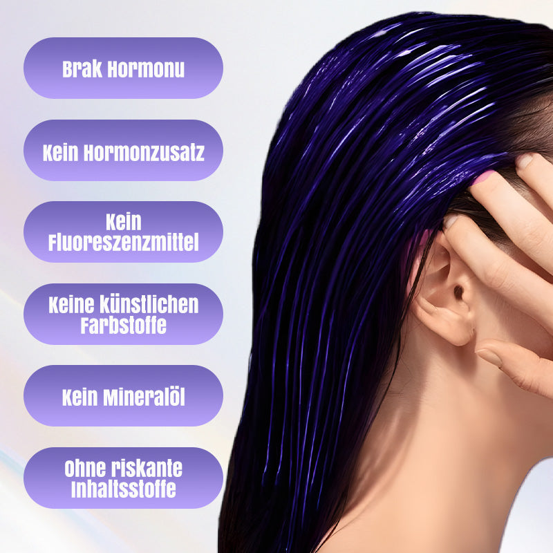 🔥Kaufe 5, erhalte 5 gratis🔥Lila Keratin Haarmaske – Schützt die Farbe & Neutralisiert Brass- und Gelbtöne für blondes, silbernes und graues, gesträhntes Haar