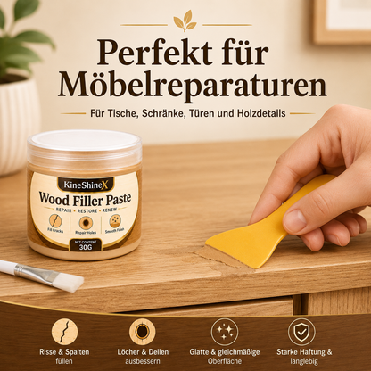 Holzspachtelmasse zum Ausbessern von Rissen und Löchern an Möbeln – Reparaturset