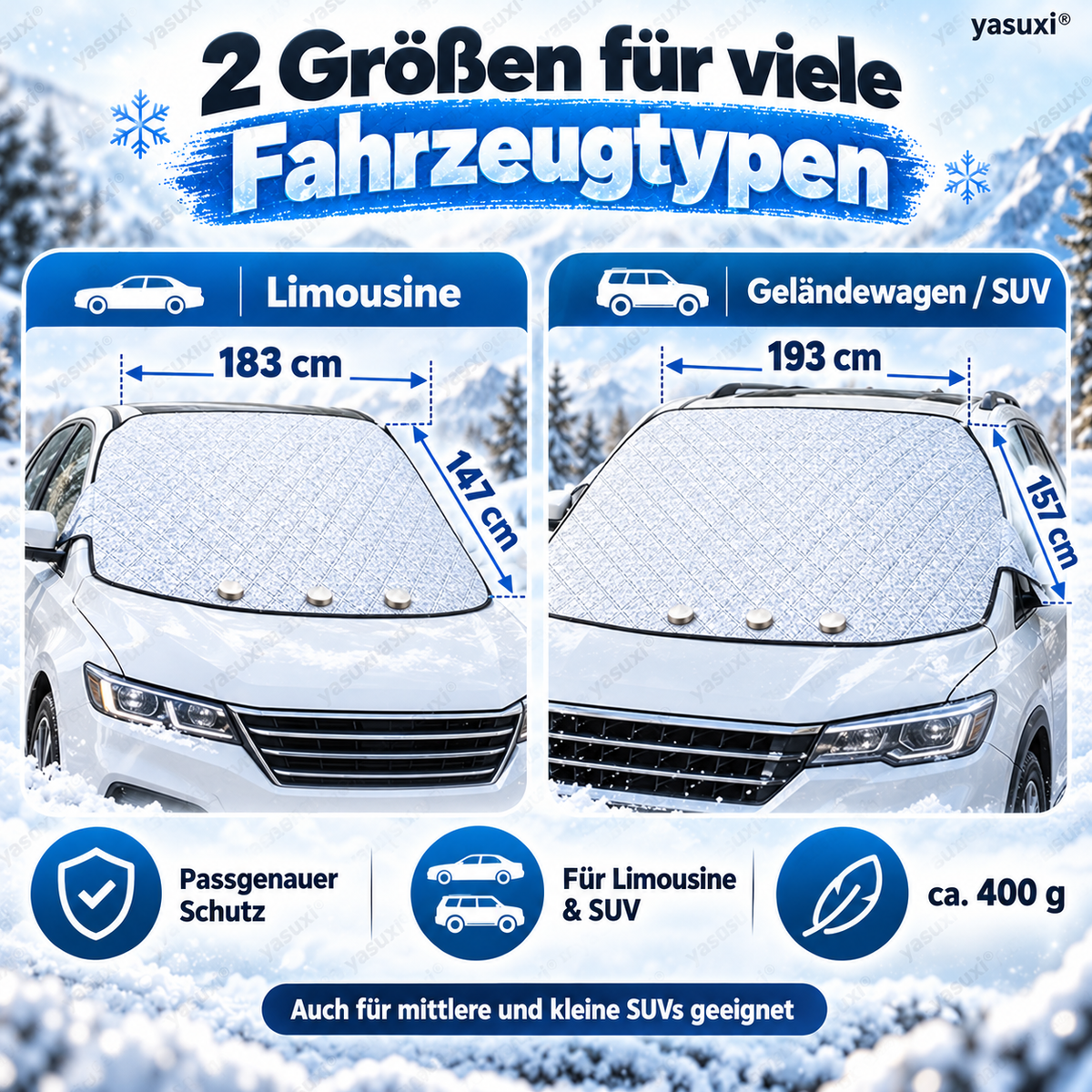 ⚡ Magnetischer Schneeschutz für Ihr Auto – schnell, werkzeuglos und winterfest ❄️🚗