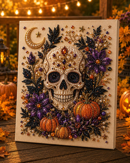 💥 Letzter Tag 50% RABATT👻✨50.000 VERKAUFT!🎃 Halloween Perlkunst DIY-Kit – Keine Malfähigkeiten erforderlich, einfach Perlen zuordnen und platzieren. Erstelle gruselig-süße Dekoration für ein gemütliches Herbst-Zuhause! 🧵🖼️