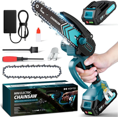 🌲 LIMITIERTES ANGEBOT 50% RABATT! ✨ 6-Zoll-Akku-Minikettensäge – Leistungsstark, Leicht, Mit 2 Akkus ⚡