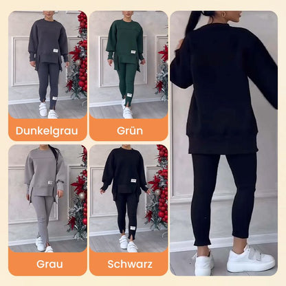 🔥Versandkostenfrei🧘‍♀️ Lässiges Sweatshirt-Leggings-Set – Ultraweiches Jersey, Moderne Passform & Perfekt für Alltag, Sport oder Entspannung 🏃‍♀️📦