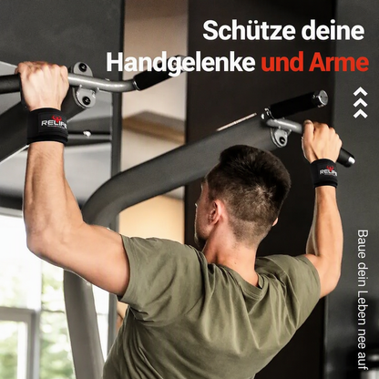 RELIFESPORTS Verstellbare Gewichtheber Handgelenkbänder (Paar) – Professionelle Wrist Straps & Lifting Grips für Krafttraining, Deadlifts, Klimmzüge und Fitnessstudio, Stabiler Handgelenkschutz für Damen und Herren