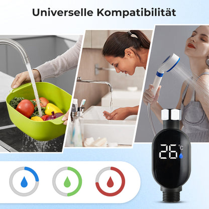 💧 Duschthermometer 🌡️ Schluss mit Raten - Sofortige Temperatur! 🚿