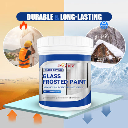 ✨🖌️ Mattglas-Farbe 2026: schnelltrocknend & wasserfest 🌫️✨ Für elegante Frost-Effekte auf Fenstern & Glas – streifenfrei, UV-beständig und langlebig