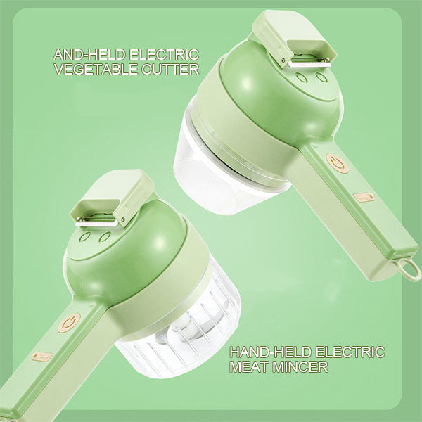 🧄🔄 Knoblauchpresse kabellos – 2 Klingen, USB-C – für Knoblauch, Chili & Kräuter! 🌿