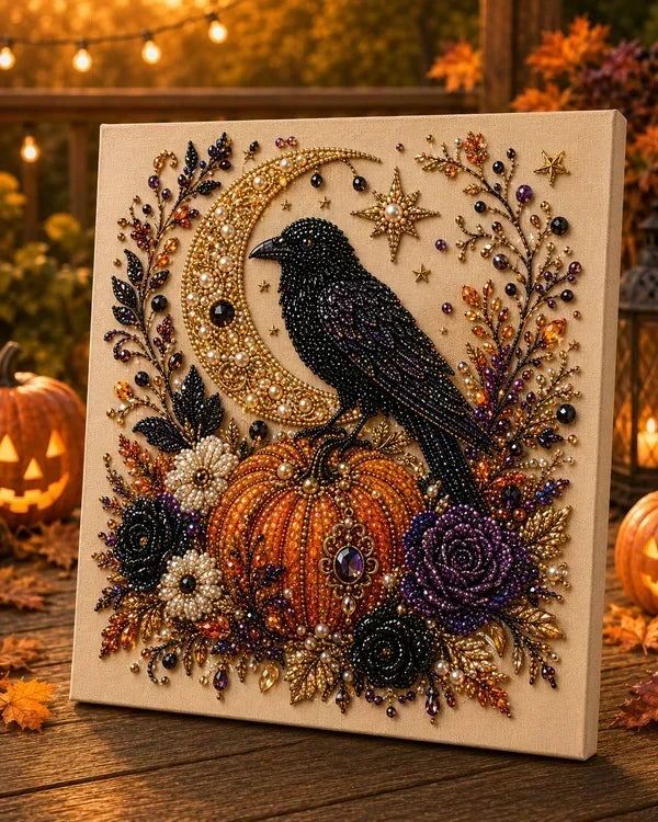 💥 Letzter Tag 50% RABATT👻✨50.000 VERKAUFT!🎃 Halloween Perlkunst DIY-Kit – Keine Malfähigkeiten erforderlich, einfach Perlen zuordnen und platzieren. Erstelle gruselig-süße Dekoration für ein gemütliches Herbst-Zuhause! 🧵🖼️