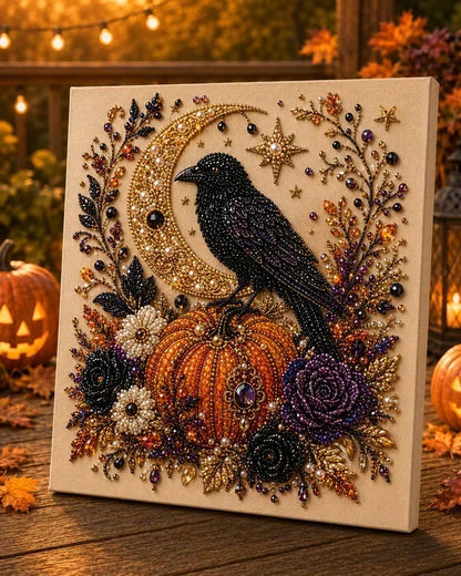 💥 Letzter Tag 50% RABATT👻✨50.000 VERKAUFT!🎃 Halloween Perlkunst DIY-Kit – Keine Malfähigkeiten erforderlich, einfach Perlen zuordnen und platzieren. Erstelle gruselig-süße Dekoration für ein gemütliches Herbst-Zuhause! 🧵🖼️