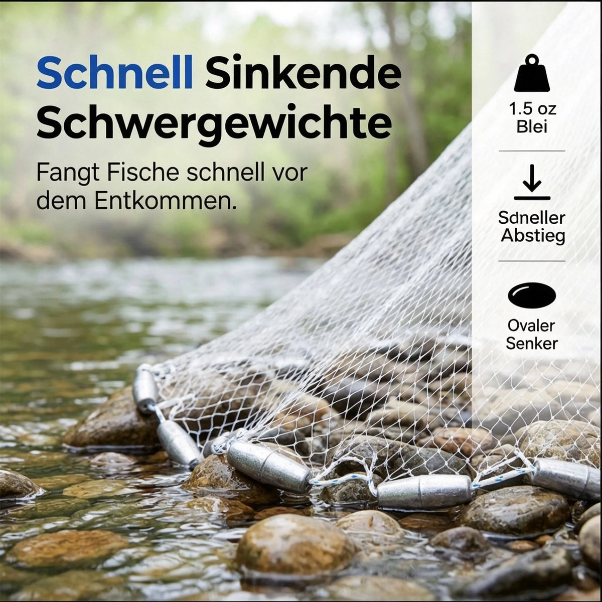 🎉🚨Zeitlich begrenzt – 50% RABATT!🌊🐟Wurfnetz zum Angeln – Robust & schnell sinkend – Perfekt für Meer, See oder Fluss – vielseitig einsetzbar zum Fang von Köderfischen oder Garnelen