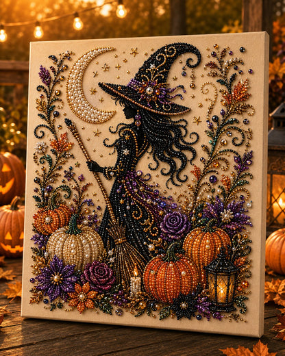 💥 Letzter Tag 50% RABATT👻✨50.000 VERKAUFT!🎃 Halloween Perlkunst DIY-Kit – Keine Malfähigkeiten erforderlich, einfach Perlen zuordnen und platzieren. Erstelle gruselig-süße Dekoration für ein gemütliches Herbst-Zuhause! 🧵🖼️