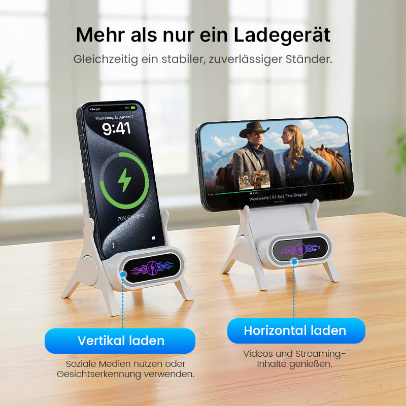 🔥Heißer Verkauf 50 % Rabatt🎁 Multifunktionale kabellose Halterung mit Schnellladegerät für Smartphones