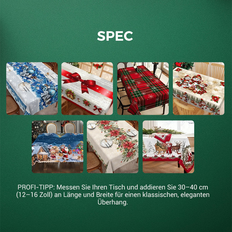 🔥Solange der Vorrat reicht 46 % Rabatt!🎉Stilvolle Tischdecke mit Weihnachtsmotiv