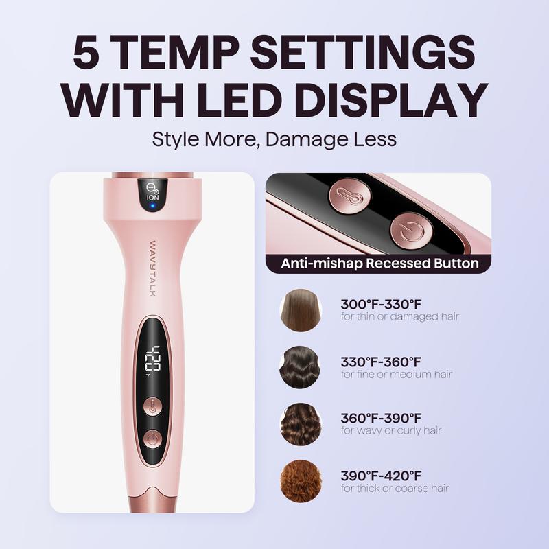 ⏳Zeitlich begrenztes Angebot⏳ Ionen-Wärmebürste mit Keramikbeschichtung – 5 Temperaturstufen, LED-Display und 38-mm-Rundbürste für Volumen und Wellen