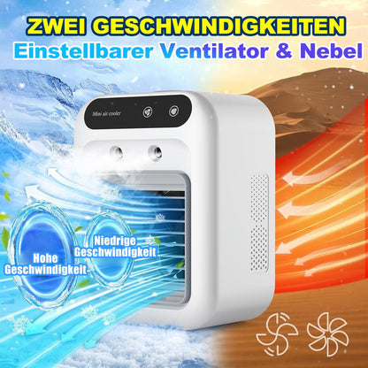 🔥🔥Heißer Verkauf - 50% Rabatt❄️🌬️ Mini Air Cooler 3-in-1 – Kühlt, befeuchtet & duftet! Perfekt für Schreibtisch & Schlafbereich