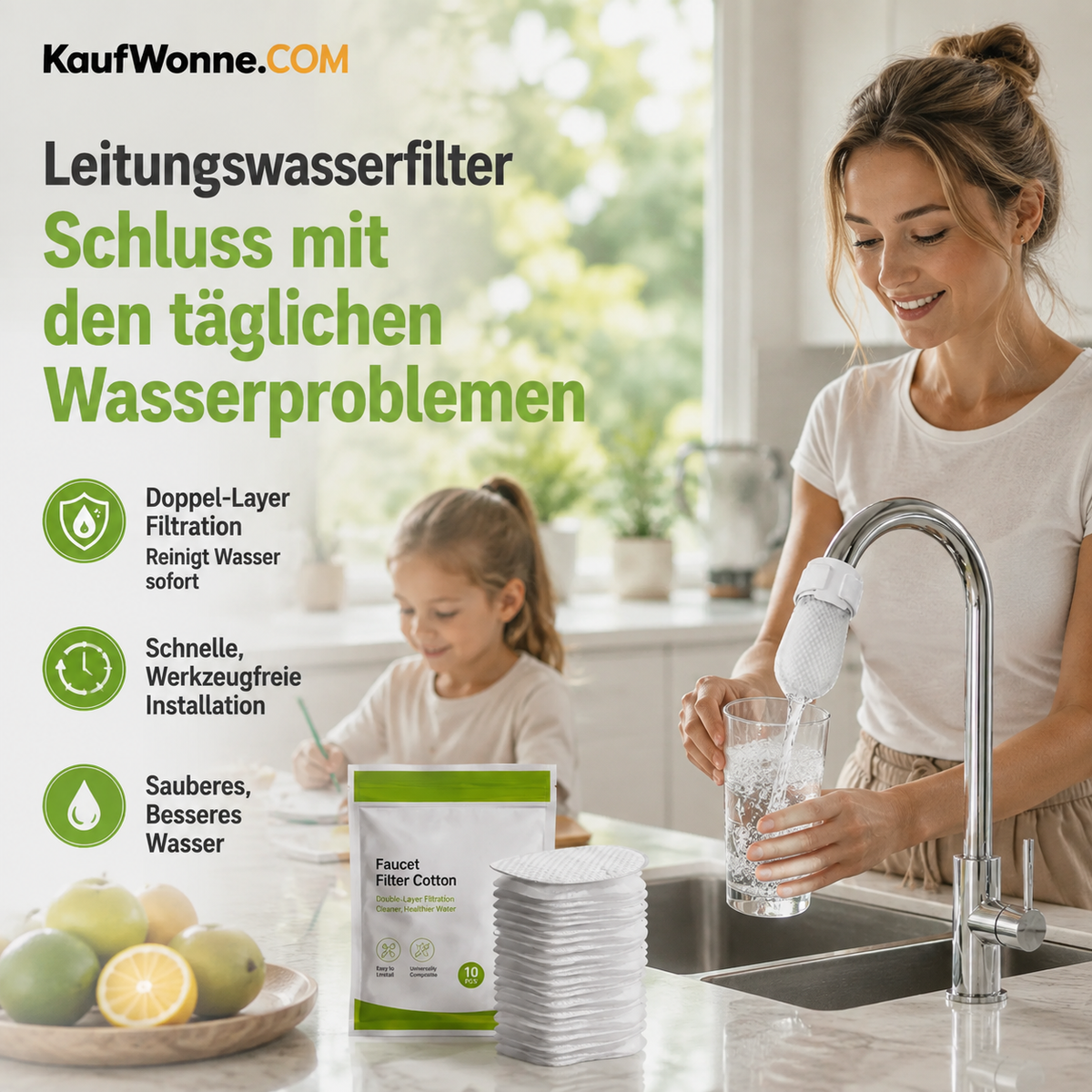 🔥💞 50K+ VERKAUFT! ⚡💧Spritzschutzfilter für Küchenarmaturen zur Entfernung von Ablagerungen und Rost