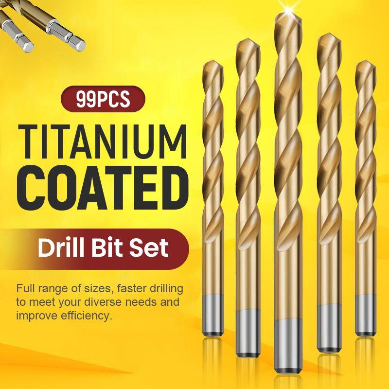 🔥Nur für kurze Zeit: 50 % Rabatt!🔧 Hocheffizientes Werkzeug, das von erfahrenen Handwerkern geschätzt wird! Direkt vom Hersteller: 99-teiliges Set titanbeschichteter Bohrer.