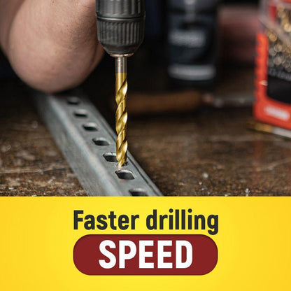 🔥Nur für kurze Zeit: 50 % Rabatt!🔧 Hocheffizientes Werkzeug, das von erfahrenen Handwerkern geschätzt wird! Direkt vom Hersteller: 99-teiliges Set titanbeschichteter Bohrer.