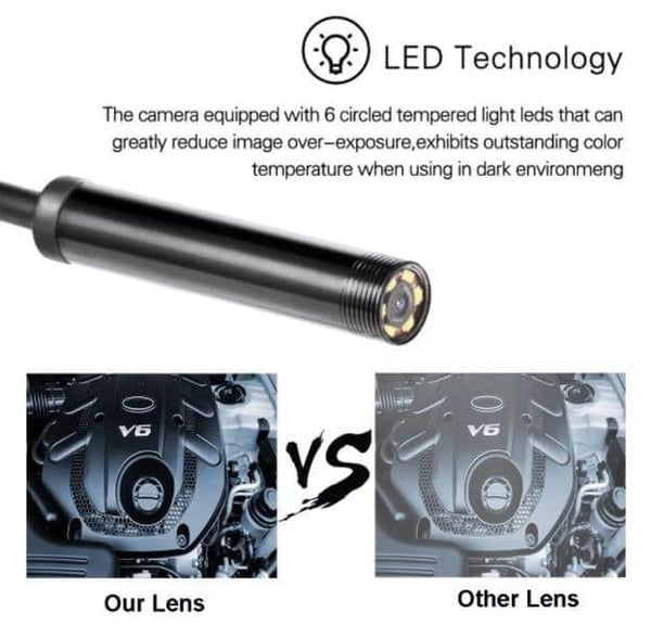 ⏳Zeitlich begrenztes Sonderangebot⏰3-IN-1 ENDOSCOPE - 2.0MP HD with 6 LED Lights, IP67 Waterproof, Compatible with Smartphones for Home Inspection and DIY Projects 📱🛠️
