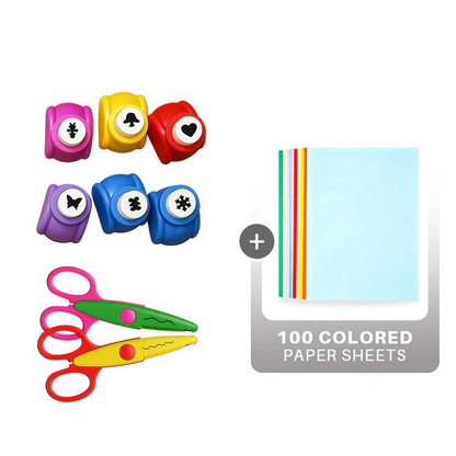 🎨 40% RABATT! ✂️ Kreatives Bastelset mit Locher für Kinder – Sicher, Pädagogisch & Stundenlanger Kreativspaß 🧒