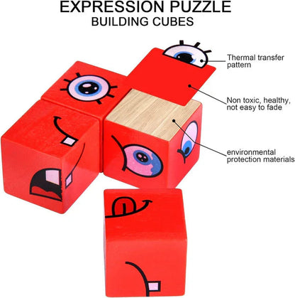 3D Puzzle Zauberwürfel mit wechselnden Gesichtern