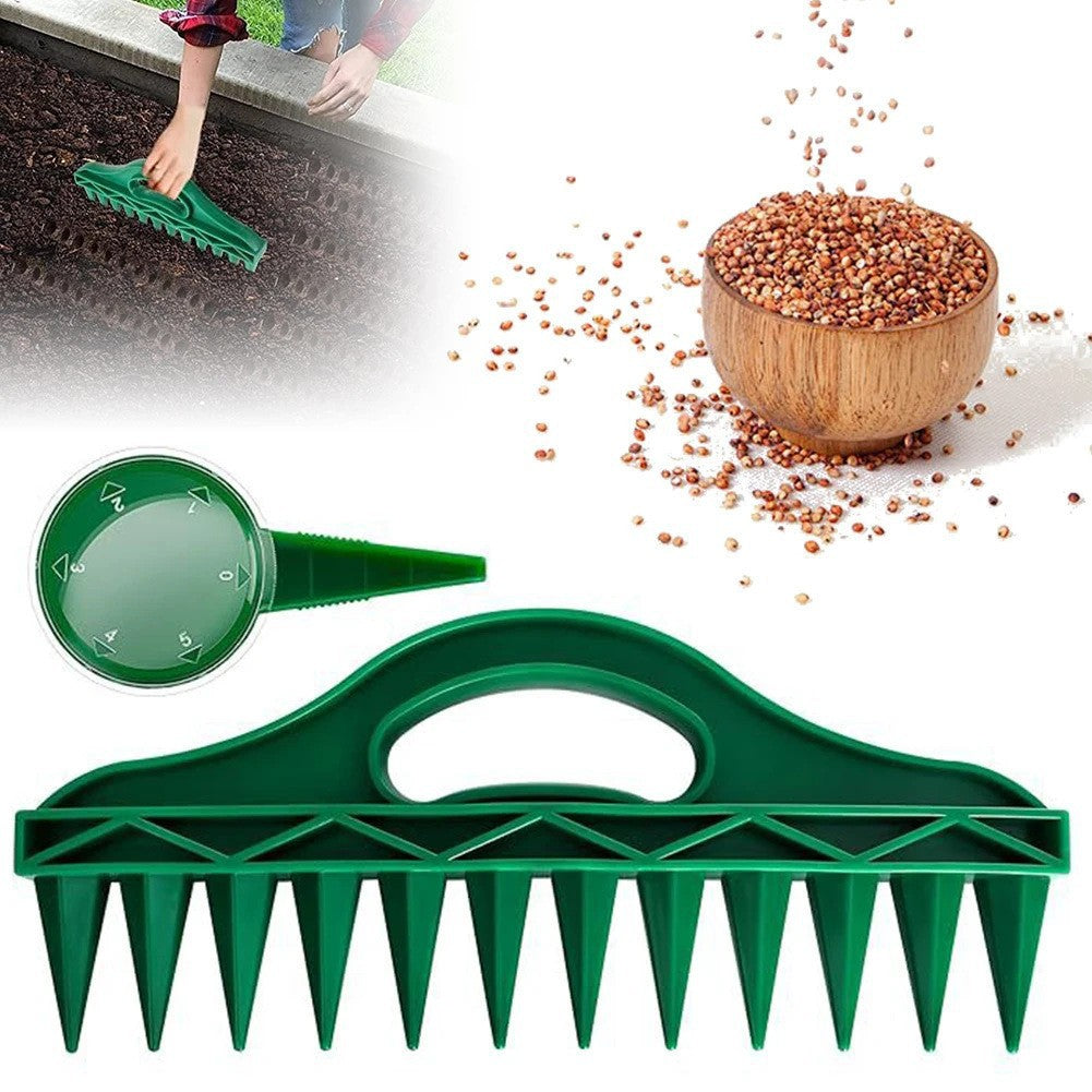 ⏳Begrenzte Zeit 50% Rabatt💥🌱Garten-Saatgutabstandshalter & Dibbler - 12-Loch-Präzisions-Pflanzwerkzeug