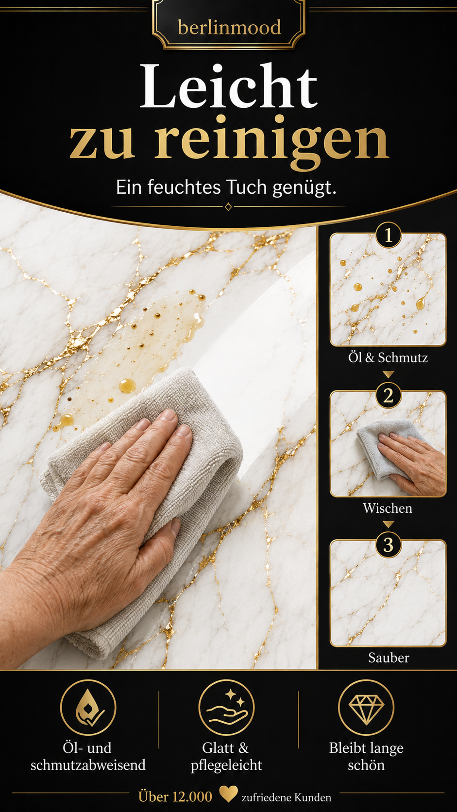 ✨🔥Feuchtigkeitsbeständige Wandaufkleber im Keramikfliesen-Look