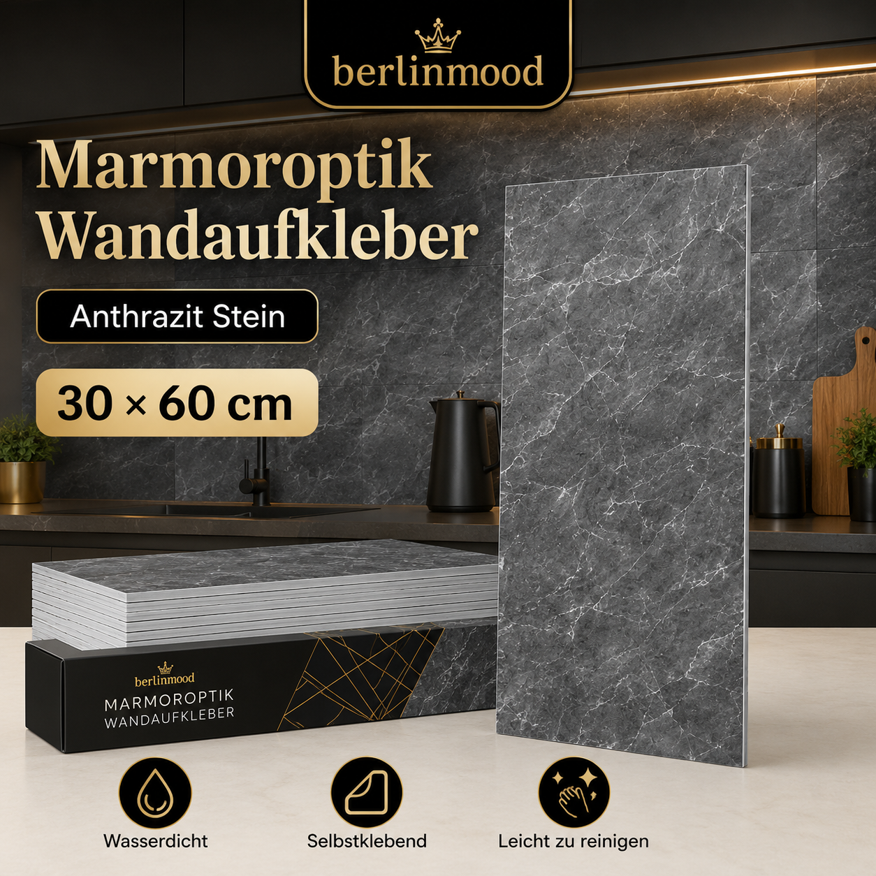 ✨🔥Feuchtigkeitsbeständige Wandaufkleber im Keramikfliesen-Look