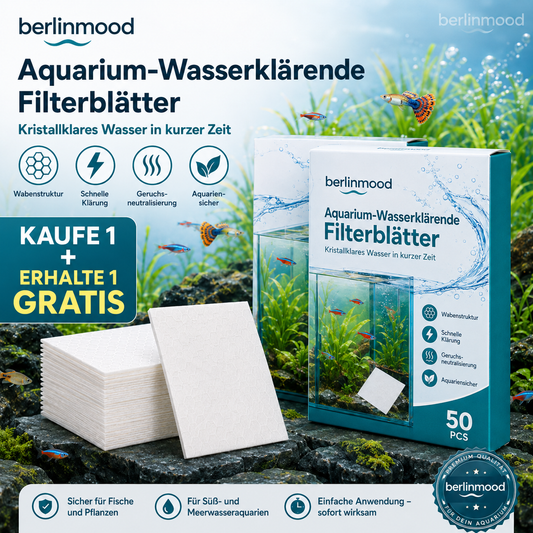 🐠 1 KAUFEN, 1 GRATIS! ✨ KLÄRUNGSTÜCHER FÜR DAS AQUARIUM – Kristallklares Wasser in 24 Stunden, beseitigt Gerüche und Verunreinigungen, unbedenklich für alle Fische und Pflanzen 🌿🔮