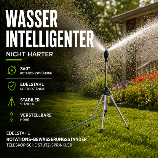 🎁 Hot Sale 49% OFF 🔥Teleskop-Rasensprenger mit stabilem Dreibein – gleichmäßige Bewässerung für Garten, Rasen & Beete