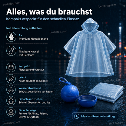🥳HEISSER SALE 2026🥳💞50.000+ VERKAUFT!👵❤️  Einweg-Regenjacke in Mini-Kugelform (1 kaufen, 2 gratis)