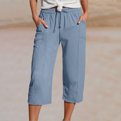 🌿 LIMITIERTES ANGEBOT 50% RABATT! ✨ Damen Hose aus Leinen-Baumwolle – Leicht, Falten, Gummibund 👒