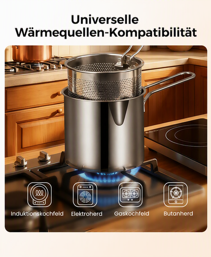 🍳 50% RABATT! 🍟 Multifunktionale Fritteuse aus Edelstahl 304 – Robust, hitzebeständig & vielseitig – Ideal für knuspriges Frittieren zu Hause ✨