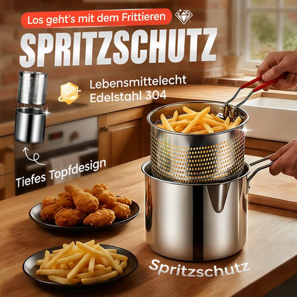 🍳 50% RABATT! 🍟 Multifunktionale Fritteuse aus Edelstahl 304 – Robust, hitzebeständig & vielseitig – Ideal für knuspriges Frittieren zu Hause ✨