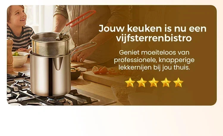 🍳 50% RABATT! 🍟 Multifunktionale Fritteuse aus Edelstahl 304 – Robust, hitzebeständig & vielseitig – Ideal für knuspriges Frittieren zu Hause ✨