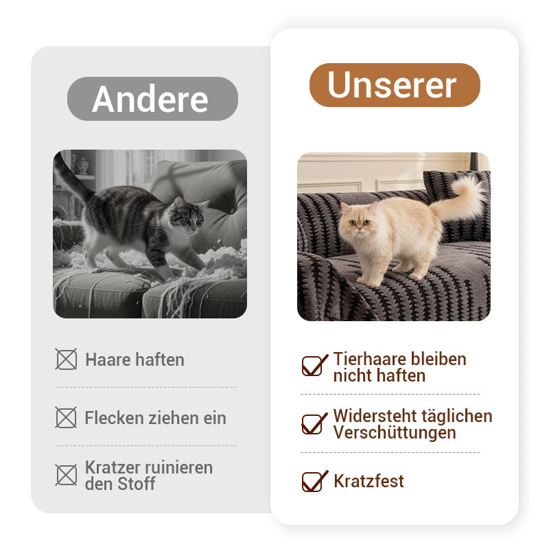 🛋️ 50% RABATT 2026! ✨ Plüsch Sofaüberwurf - Extra Dicke & Rutschfeste Decke mit Elastischen Kanten für Herbst und Winter 🍂❄️
