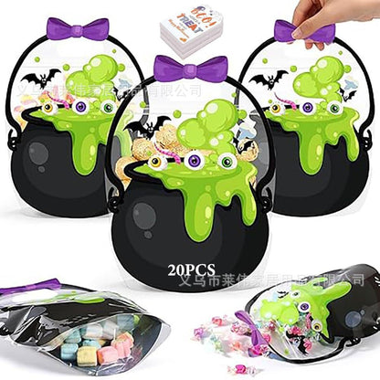 💥 50% Rabatt! 🎃 Halloween-Geschenktüten – 10 Stück, transparentes Kürbis-Design. Mit Reißverschluss & stabilem Henkel. PP-Material. Perfekt für Trick-or-Treat & Party-Goodies 🍬