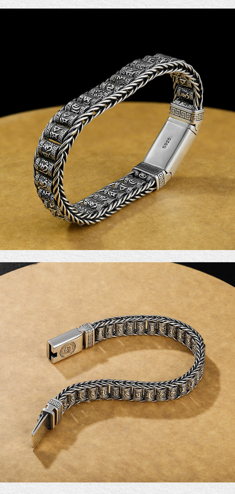 📢📢50 % Rabatt!! ⏰💎 Tibetisches Gebetsmühlen-Armband – 925er Sterlingsilber, Glücksbringer & Valentinstagsgeschenk