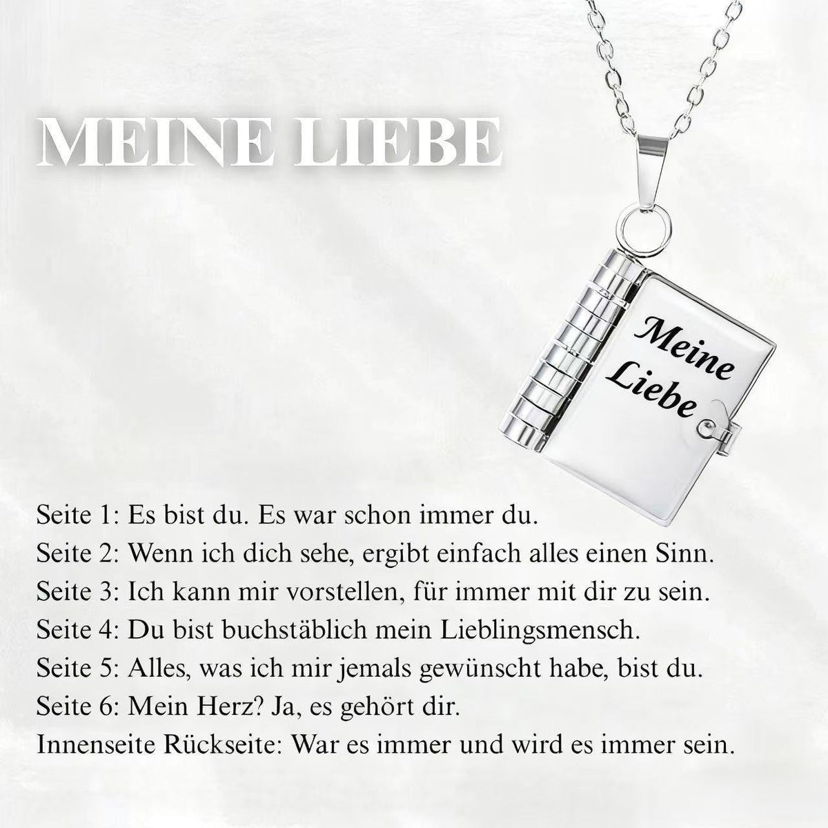 💖 50% RABATT! 📖 Herz-Buch-Halskette – Aufklappbar & besonderes Geschenk ✨